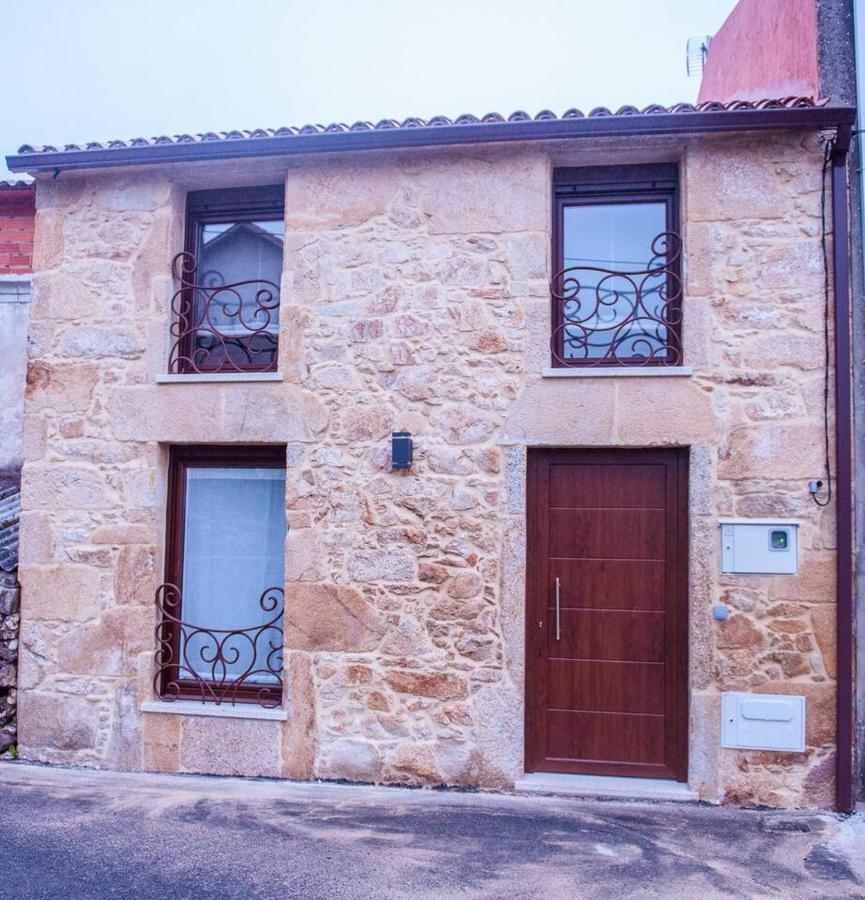 Villa Casa Brétema en 1ª línea de playa Boiro Exterior foto